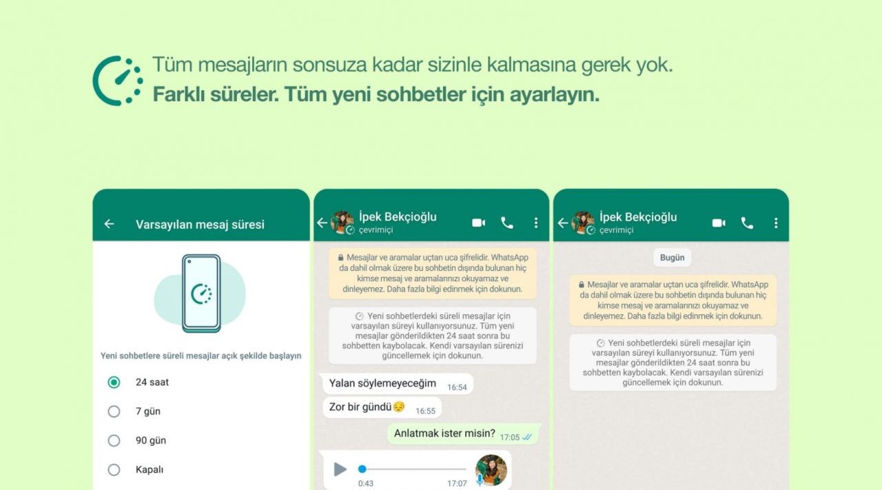 WhatsApp yeni özelliğini duyurdu! Süreli mesajlar nedir,  nasıl kullanılır? 1