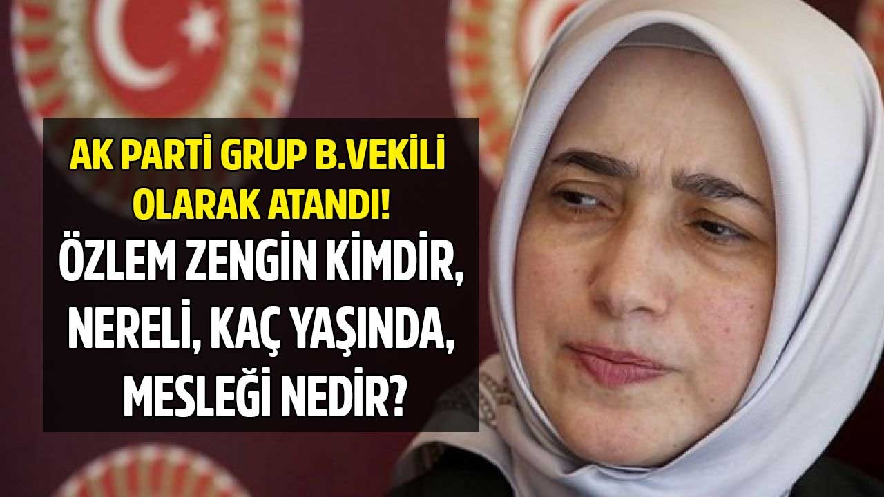 Mahir Ünal'ın yerine atanan AK Parti Grup Başkanvekili Özlem Zengin kimdir,  nereli,  kaç yaşında?