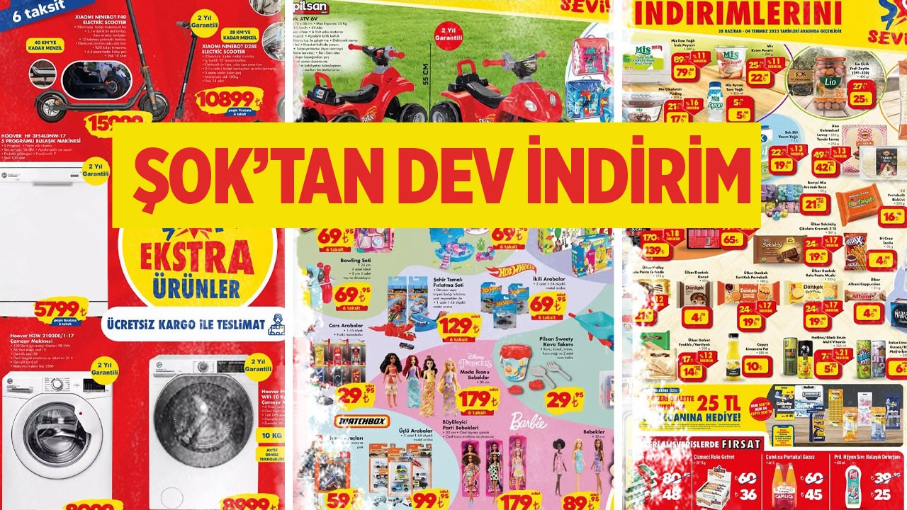 ŞOK Market 28 Haziran 4 Temmuz indirimli ürünler kataloğu ŞOK'tan 25 TL ve üzeri alışveriş yapanlara 3'lü labne peyniri 80.45 TL yerine sadece 48 TL