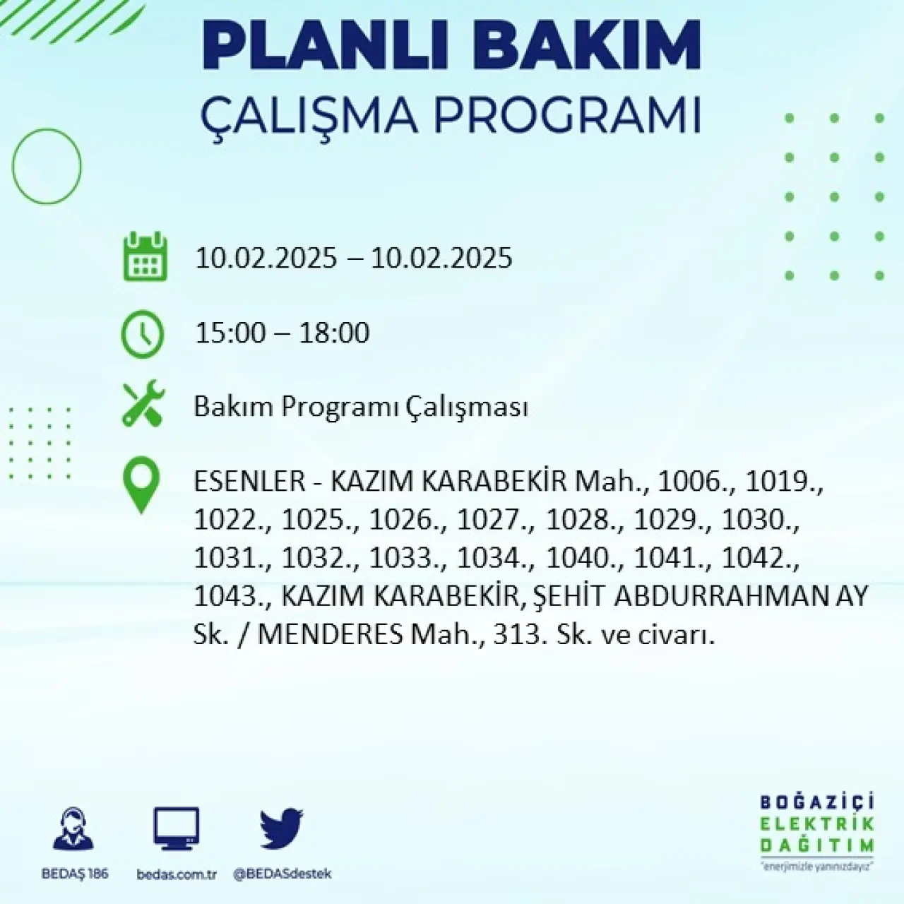 İstanbul'un Bu İlçe ve Sokaklarında Bugün Elektrik Kesintisi Olacak: BEDAŞ Kesintileri Duyurdu 31