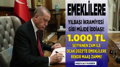 Emeklilere yılbaşı ikramiyesi müjdesi gibi Erdoğan jesti iddiası 2023 emekli maaşı zammı için enflasyona ek Bin Lira seyyanen zam