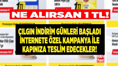 Gözlerinize inanın o markette çılgın indirim günleri başladı ne alırsan 1 TL üstelik kapınıza teslim!