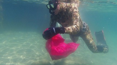 Bodrum Belediyesi'nden deniz dibi temizliği