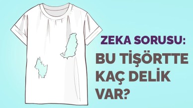 Bu tişörtte kaç delik var? Doğru sayıyı bulabilir misin? Kolay gibi görünen zor bir zeka sorusu