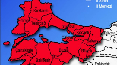 Kocaeli,  Düzce,  Gebze,  Sakarya,  İstanbul için uyarı! Her duruma karşı hazırlıklı olun!