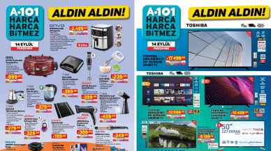 A101 14 Eylül 2023 aktüel ürün kataloğu yayımlandı. A101'de smart led tv,  airfry,  tost makinesi,  ütü masası,  ankastre set çok uygun fiyata