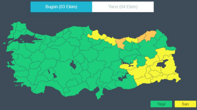 Meteorolojiden 43 ilde hava durumu alarmı: 17 il için sarı ve turuncu alarm verildi! İstanbul,  Ankara,  ve özellikle Karadeniz bölgesi dikkat