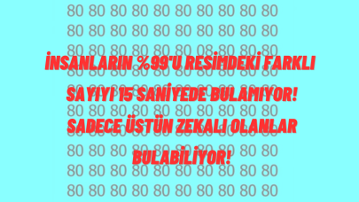 Resimdeki farklı sayıyı 15 saniyede bulabilir misin? 3 gündür bulan çıkmadı! Dahiler 3 saniyede buluyor! Şimdi kendini test!