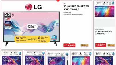 BİM 3-10 Kasım aktüel katoloğu yayımlandı: LG 55" UHD Smart TV,  Fakir Atria Elektrikli Süpürge,  Akıllı Telefon Çok Uygun Fiyata