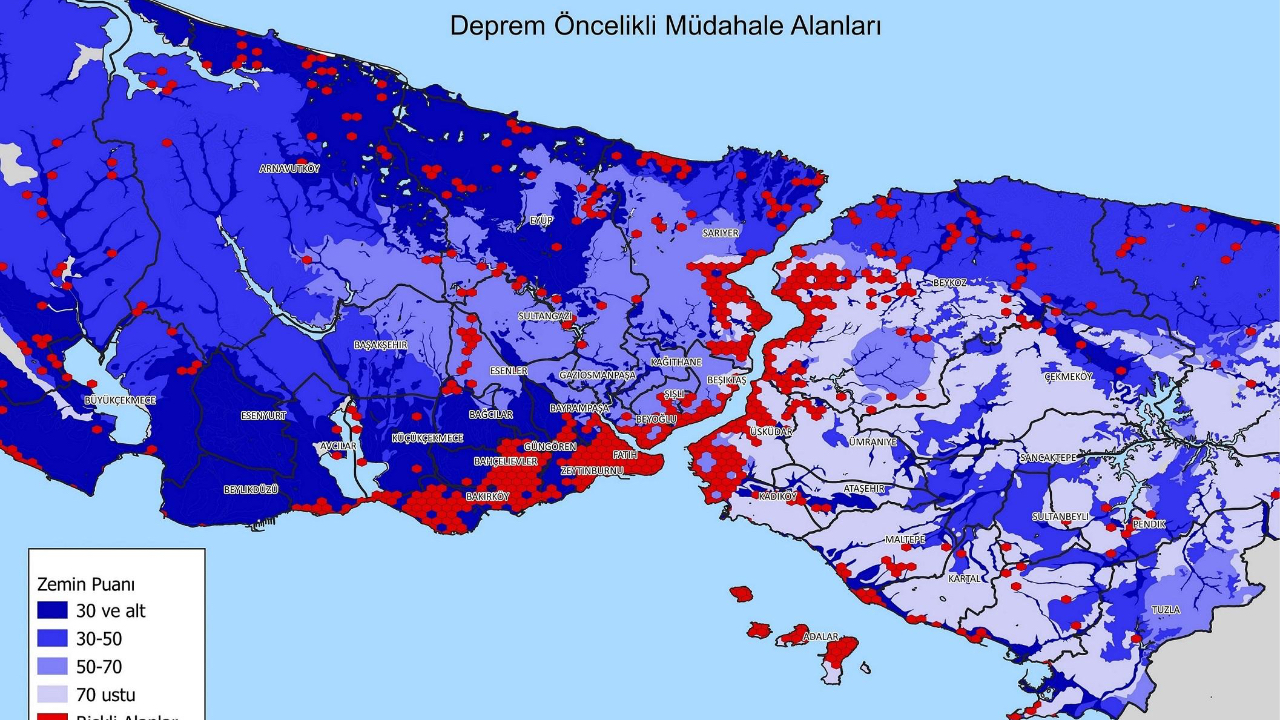 Beylikdüzü Ataşehir Esenyurt Silivri Bakırköy Bahçelievler: AFAD yayınladı İstanbul'da depremden en çok etkilenecek ilçeler açklandı